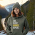C & Win Sports Eat. Sleep. Hockey .Repeat. Hoodie Military Green / S - C & Win Sports