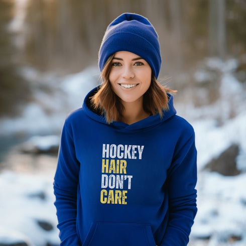 C & Win Sports Hockey Hair Don't Care Hoodie - C & Win Sports