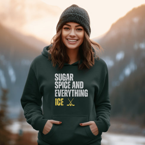 C & Win Sports Sugar Spice And Everything Ice Hoodie Forest Green / S - C & Win Sports