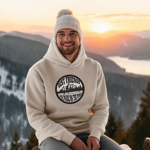 C & Win Sports Best Friends Are made On The Pond Hoodie Sand / S - C & Win Sports