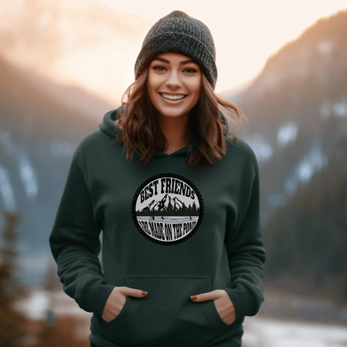 C & Win Sports Best Friends Are Made On The Pond Hoodie Forest Green / S - C & Win Sports