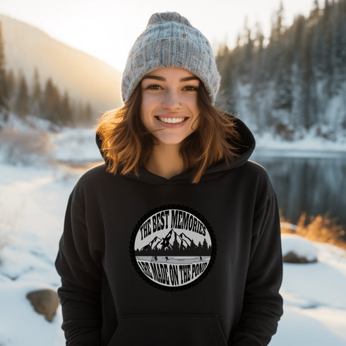 C & Win Sports The Best Memories Are Made On The Pond Hoodie Black / S - C & Win Sports