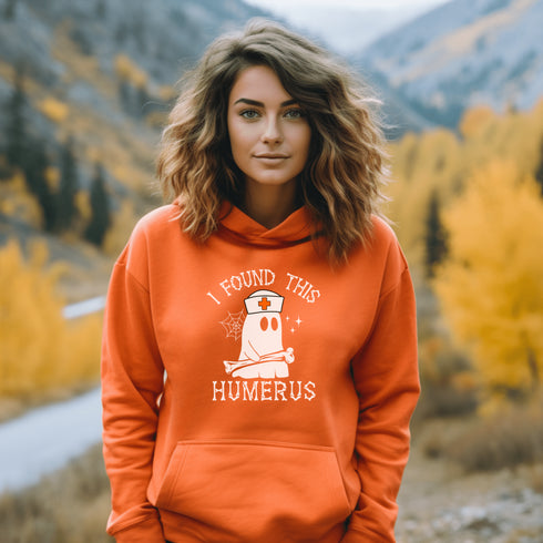 C & Win Sports I Found This Humerus Hoodie Orange / S - C & Win Sports