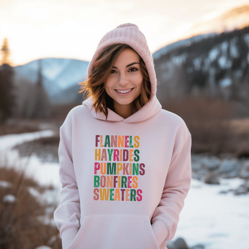 C & Win Sports Flannels, Hayrides Hoodie Light Pink / S - C & Win Sports