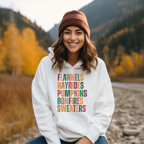 C & Win Sports Flannels, Hayrides Hoodie White / S - C & Win Sports