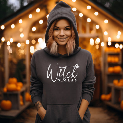 C & Win Sports Witch Please Hoodie Dark Heather / S - C & Win Sports