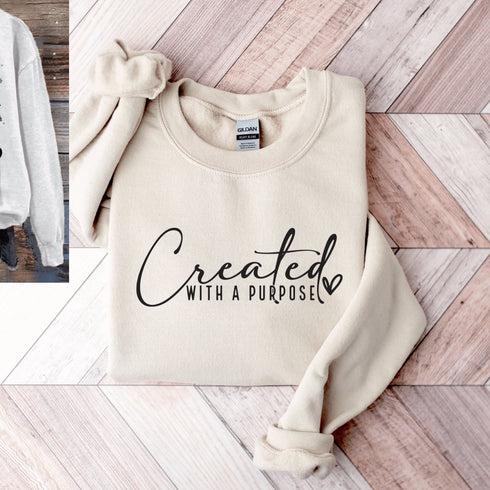 C & Win Sports Created With A Purpose Sweatshirt - C & Win Sports
