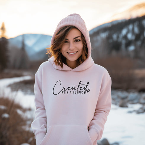 C & Win Sports Created With A Purpose Hoodie Light Pink / S - C & Win Sports
