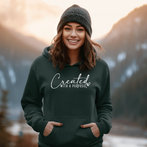 C & Win Sports Created With A Purpose Hoodie Forest Green / S - C & Win Sports