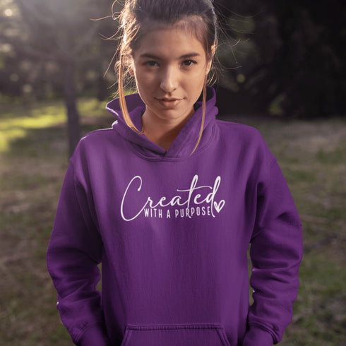 C & Win Sports Created With A Purpose Hoodie Purple / S - C & Win Sports