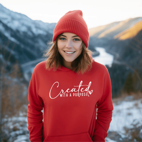 C & Win Sports Created With A Purpose Hoodie Red / S - C & Win Sports