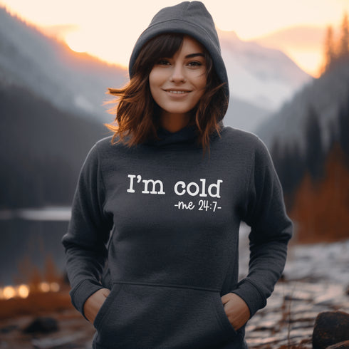 C & Win Sports I'm Cold Hoodie Dark Heather / S - C & Win Sports