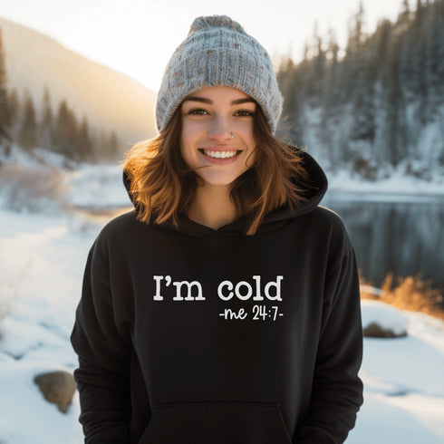 C & Win Sports I'm Cold Hoodie Black / S - C & Win Sports