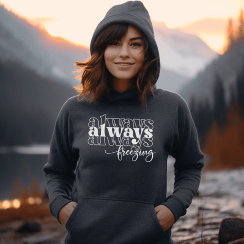 C & Win Sports Always Freezing Hoodie Dark Heather / S - C & Win Sports