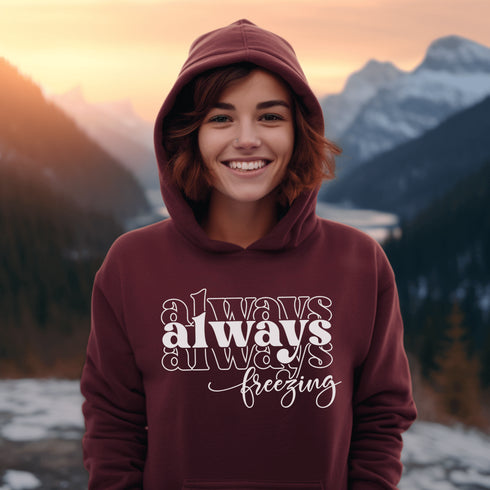 C & Win Sports Always Freezing Hoodie Maroon / S - C & Win Sports