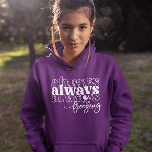 C & Win Sports Always Freezing Hoodie Purple / S - C & Win Sports
