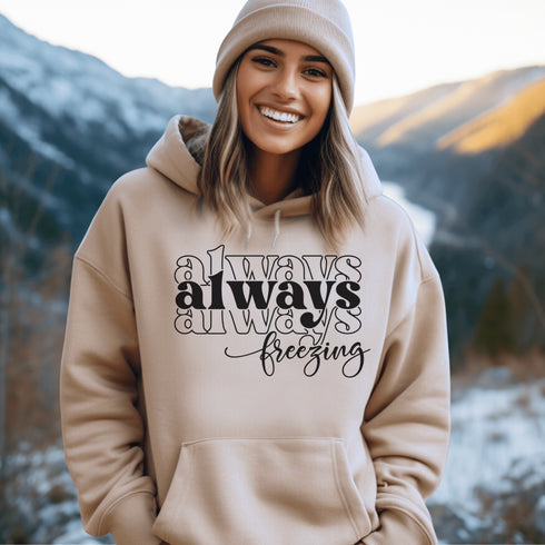 C & Win Sports Always Freezing Hoodie Sand / S - C & Win Sports