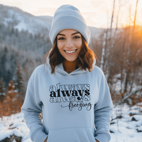 C & Win Sports Always Freezing Hoodie Light Blue / S - C & Win Sports