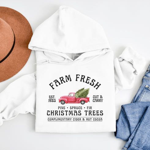 C & Win Sports Farm Fresh Christmas Trees Hoodie - C & Win Sports
