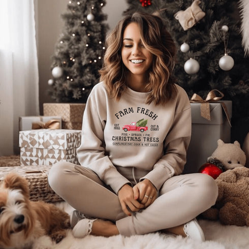 C & Win Sports Farm Fresh Trees Sweatshirt - C & Win Sports