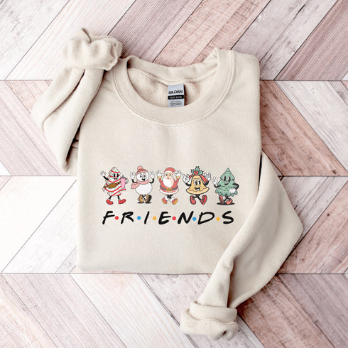 C & Win Sports Christmas Friends Sweatshirt - C & Win Sports