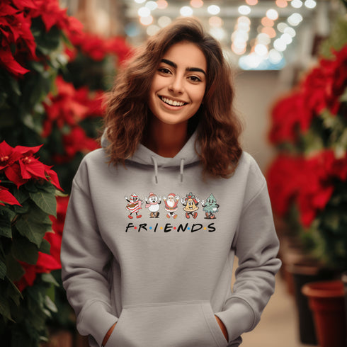 C & Win Sports Christmas Friends Hoodie Sport Grey / S - C & Win Sports