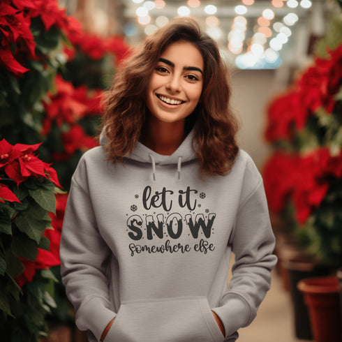 C & Win Sports Let It Snow Somewhere Else Hoodie Sport Grey / S - C & Win Sports