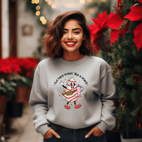 C & Win Sports Out Here Lookin' Like A Snack Sweatshirt S / Sport Grey - C & Win Sports