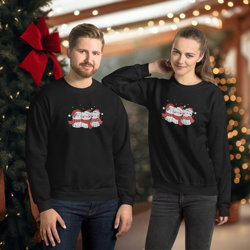 C & Win Sports Embroidered Christmas Cat Sweatshirt - C & Win Sports