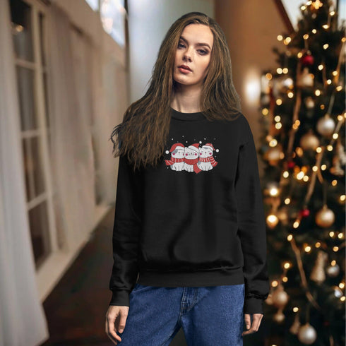 C & Win Sports Embroidered Christmas Cat Sweatshirt - C & Win Sports