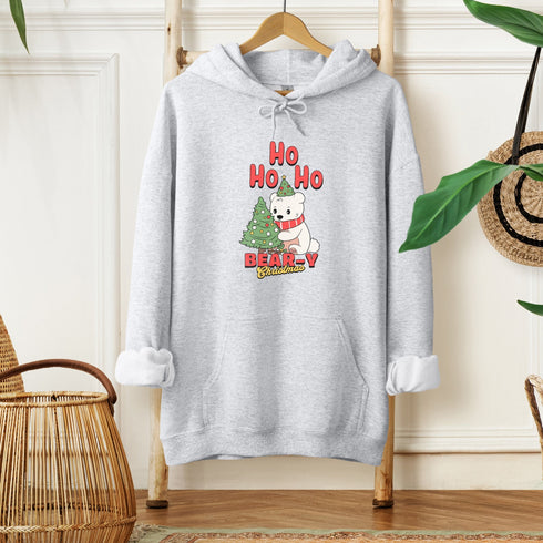 C & Win Sports Bear-Y Christmas Hoodie Ash / S - C & Win Sports