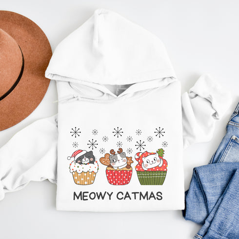 C & Win Sports Meowy Catmas Hoodie - C & Win Sports