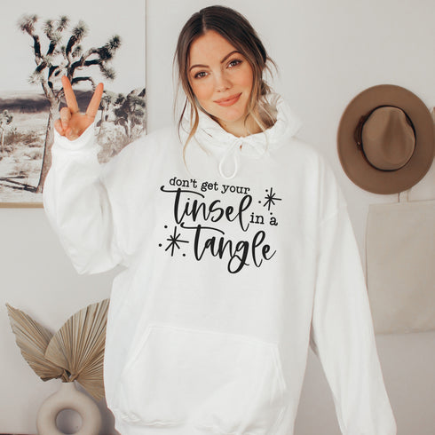C & Win Sports Don't Get Your Tinsel In A Tangle Hoodie White / S - C & Win Sports