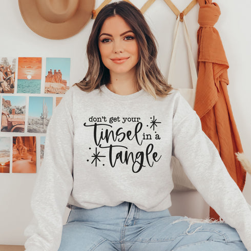 C & Win Sports Don't Get Your Tinsel In A Tangle Sweatshirt S / Ash - C & Win Sports