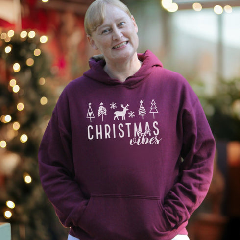 C & Win Sports Christmas Vibes Hoodie - C & Win Sports