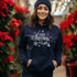 C & Win Sports Crazy Christmas Lady Hoodie Navy / S - C & Win Sports