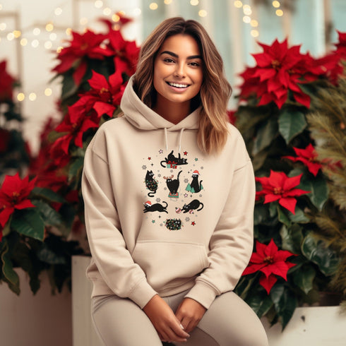 C & Win Sports Christmas Cat Hoodie - C & Win Sports