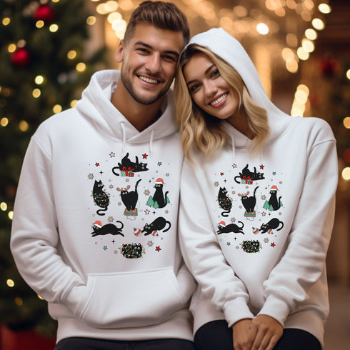 C & Win Sports Christmas Cat Hoodie - C & Win Sports