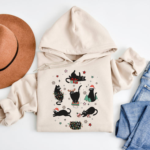 C & Win Sports Christmas Cat Hoodie - C & Win Sports