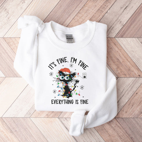 C & Win Sports Everything Is Fine Sweatshirt - C & Win Sports