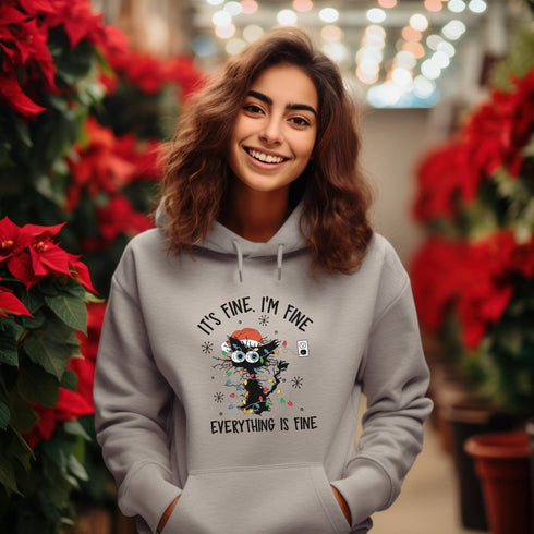 C & Win Sports Everything Is Fine Hoodie Sport Grey / S - C & Win Sports