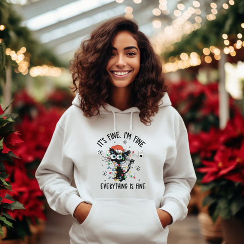 C & Win Sports Everything Is Fine Hoodie White / S - C & Win Sports