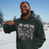 Celebrate your love of the game with this Vintage Hockey Doodle Hoodie featuring hockey sticks, skates, gloves, helmet, goal net and puck graphics. A cozy hoodie for hockey lovers, players, and hockey moms.