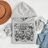 Celebrate your love of the game with this Vintage Hockey Doodle Hoodie featuring hockey sticks, skates, gloves, helmet, goal net and puck graphics. A cozy hoodie for hockey lovers, players, and hockey moms.