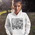 Celebrate your love of the game with this Vintage Hockey Doodle Hoodie featuring hockey sticks, skates, gloves, helmet, goal net and puck graphics. A cozy hoodie for hockey lovers, players, and hockey moms.