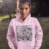 Celebrate your love of the game with this Vintage Hockey Doodle Hoodie featuring hockey sticks, skates, gloves, helmet, goal net and puck graphics. A cozy hoodie for hockey lovers, players, and hockey moms.