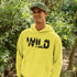 Step into the wild with our unique camping hoodie, featuring a captivating camping scene intricately etched inside the words "Into The Wild". Crafted for outdoor enthusiasts, this hoodie is not just a piece of clothing but a symbol of adventure and exploration.