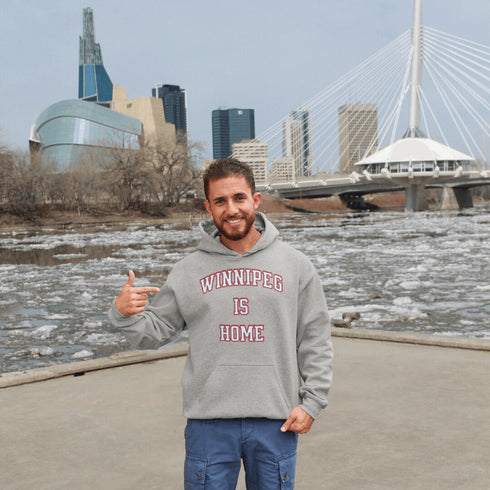 C & Win Sports Winnipeg Is Home Pullover Hoodie Sport Grey / S - C & Win Sports