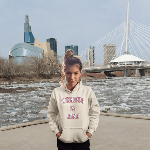 C & Win Sports Winnipeg Is Home Pullover Hoodie Sand / S - C & Win Sports