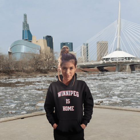 C & Win Sports Winnipeg Is Home Pullover Hoodie Black / S - C & Win Sports